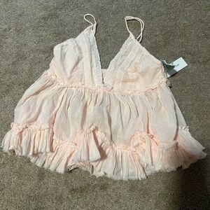 World Together crop top pink med NWT